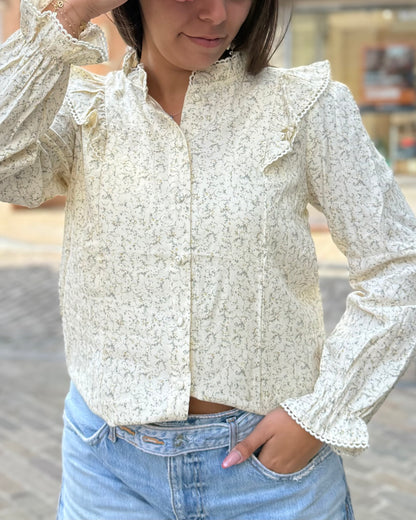 Chemise champêtre fleurie