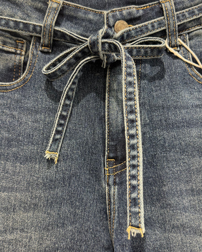 Jean mom ceinture jean Luzina