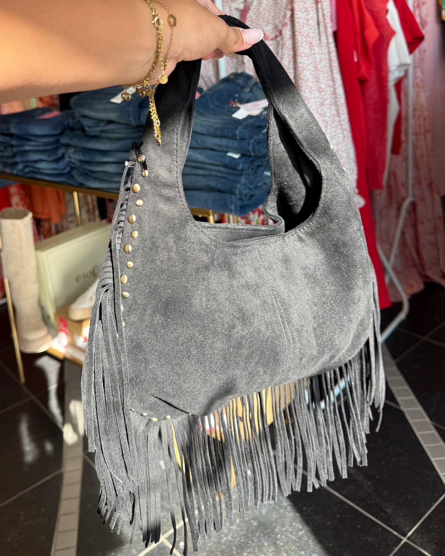 Sac franges noir