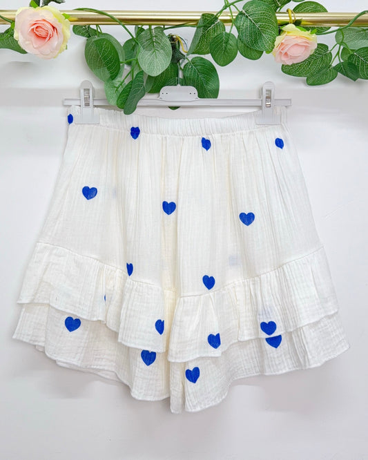 Jupe short Cassie bleu