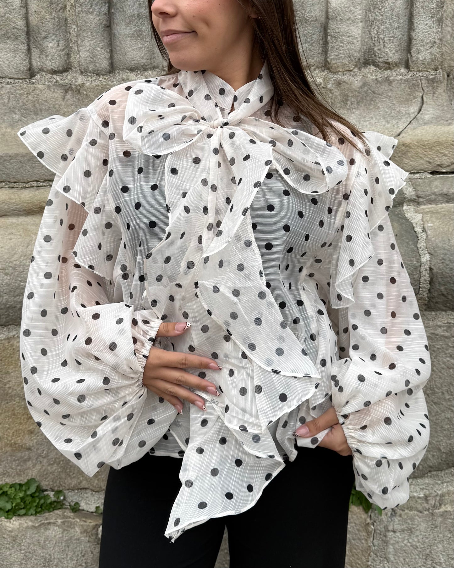 Chemise à pois