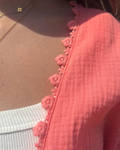 Gilet Abella corail