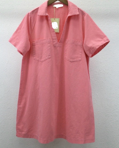 Robe droite rose