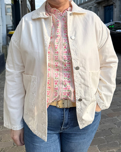 Veste jean blanc