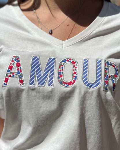 T-shirt Amour bleu