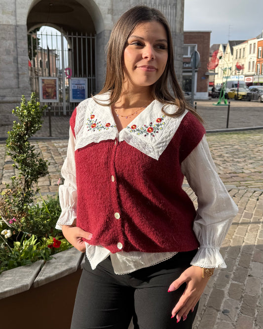 Gilet Héraïs bordeau