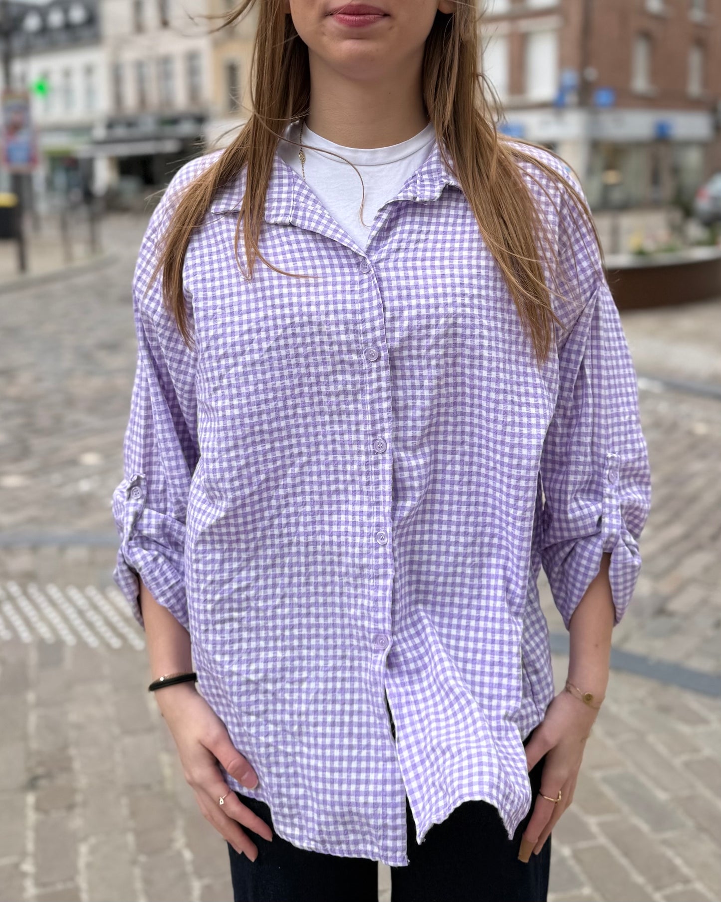 Chemise Vichy lila