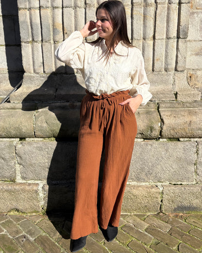Pantalon Odile brique