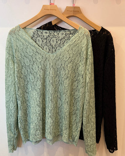 Haut dentelle col V curvy