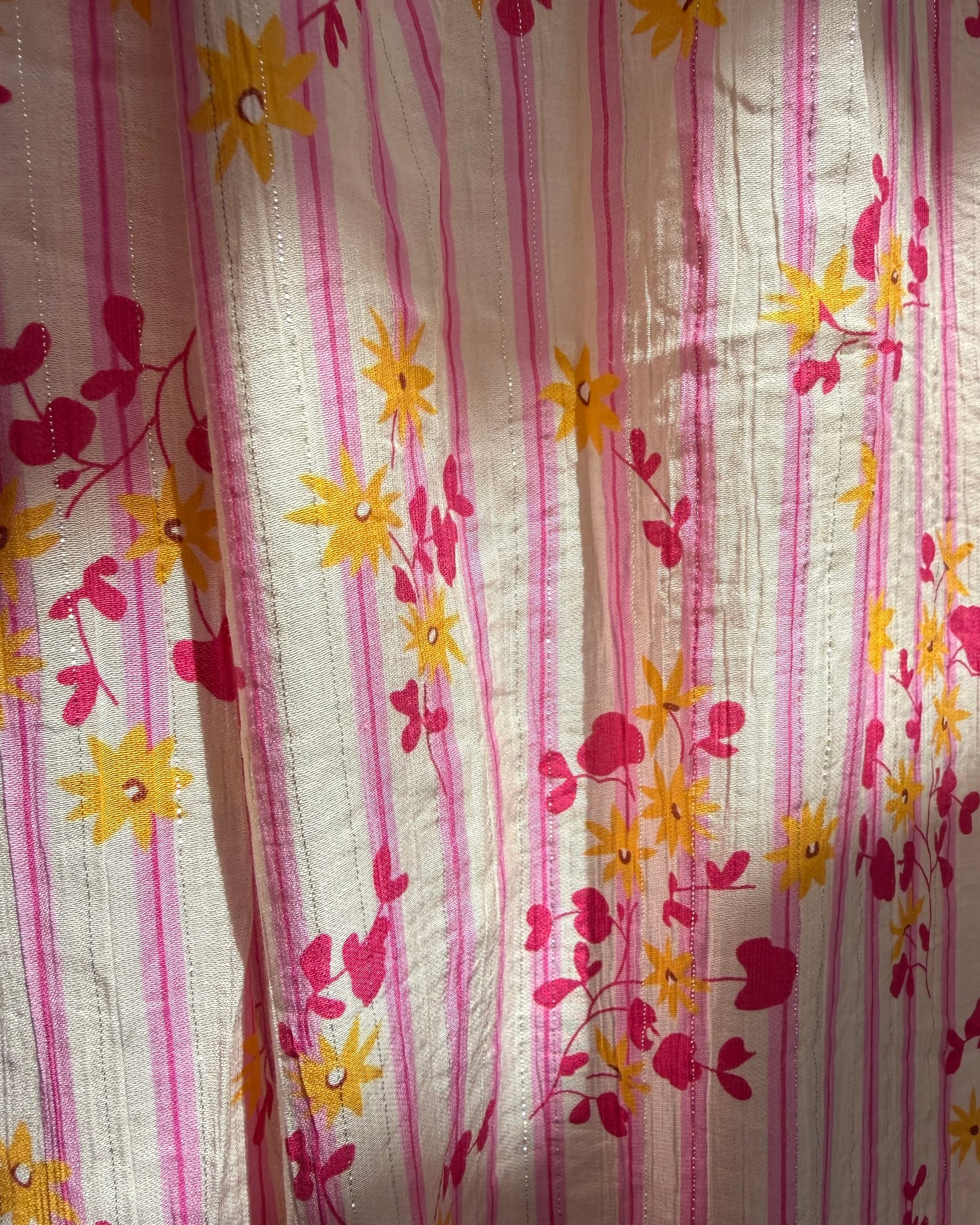 Robe rayures rose