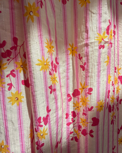 Robe rayures rose