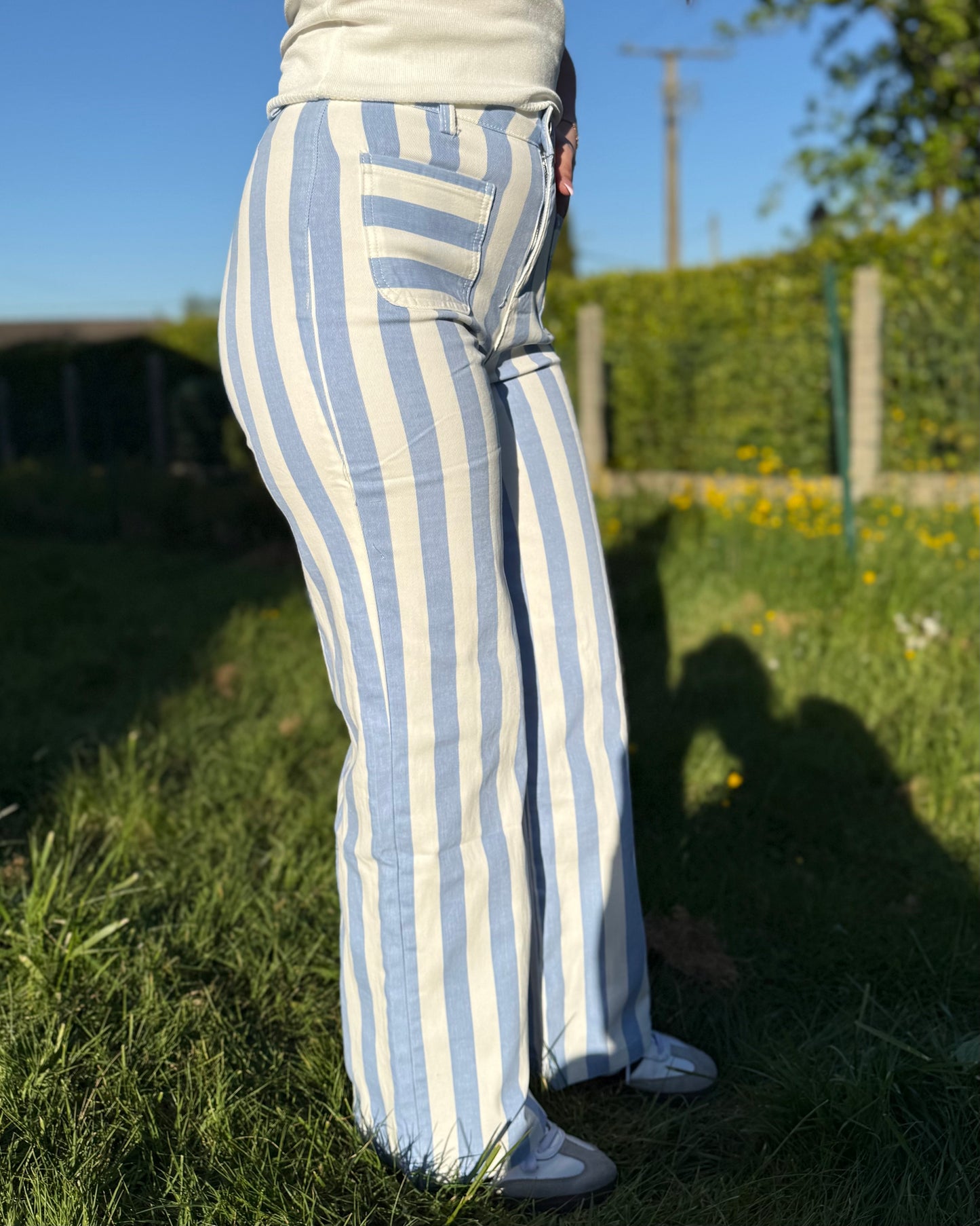 Jean rayures bleues