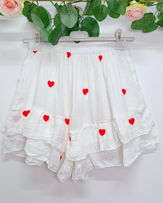 Jupe short Cassie rouge