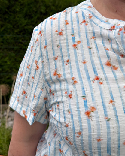 Blouse rayures bleu