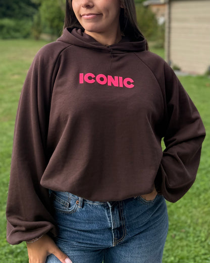 Sweat capuche Iconic marron