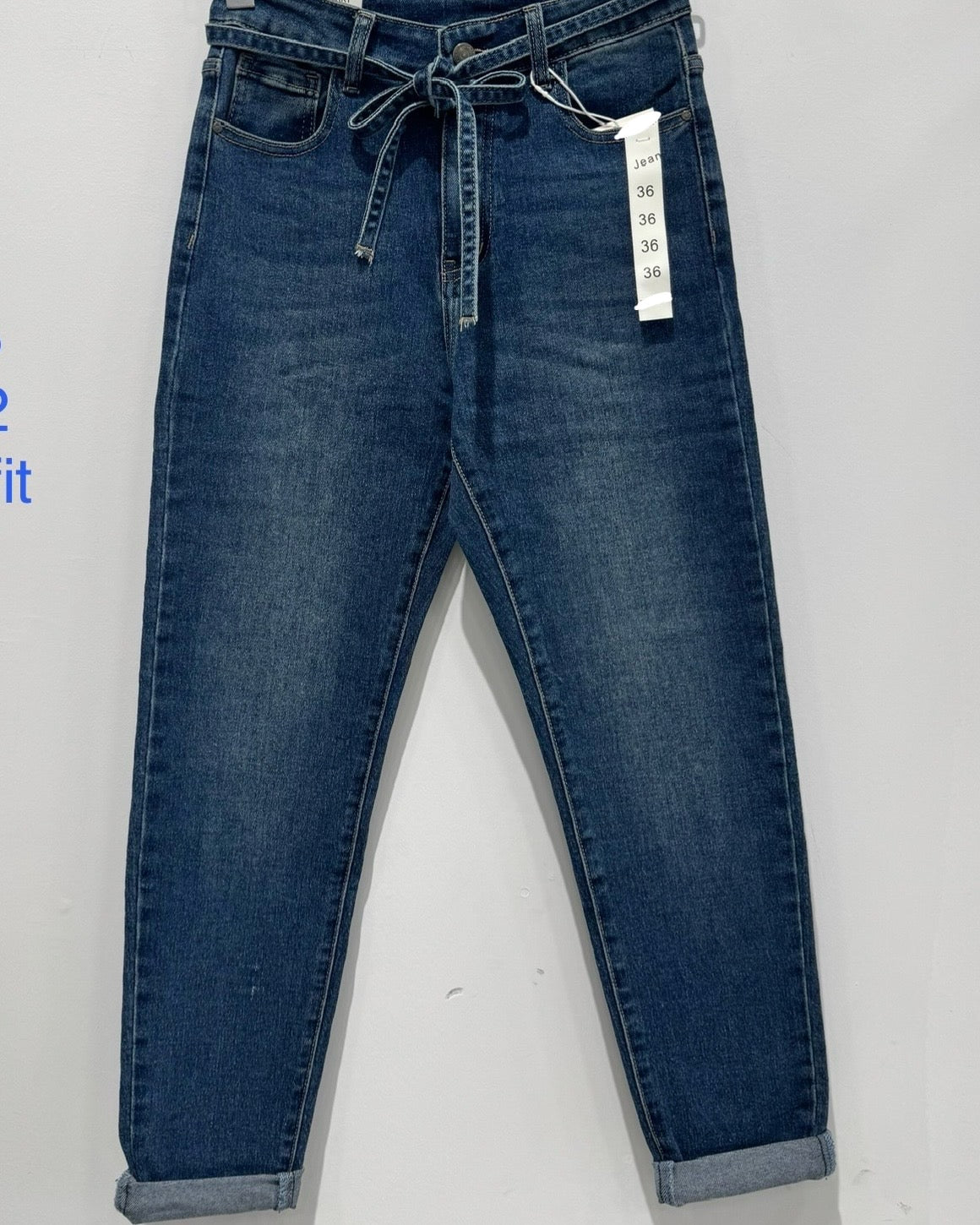Jean mom ceinture jean Luzina