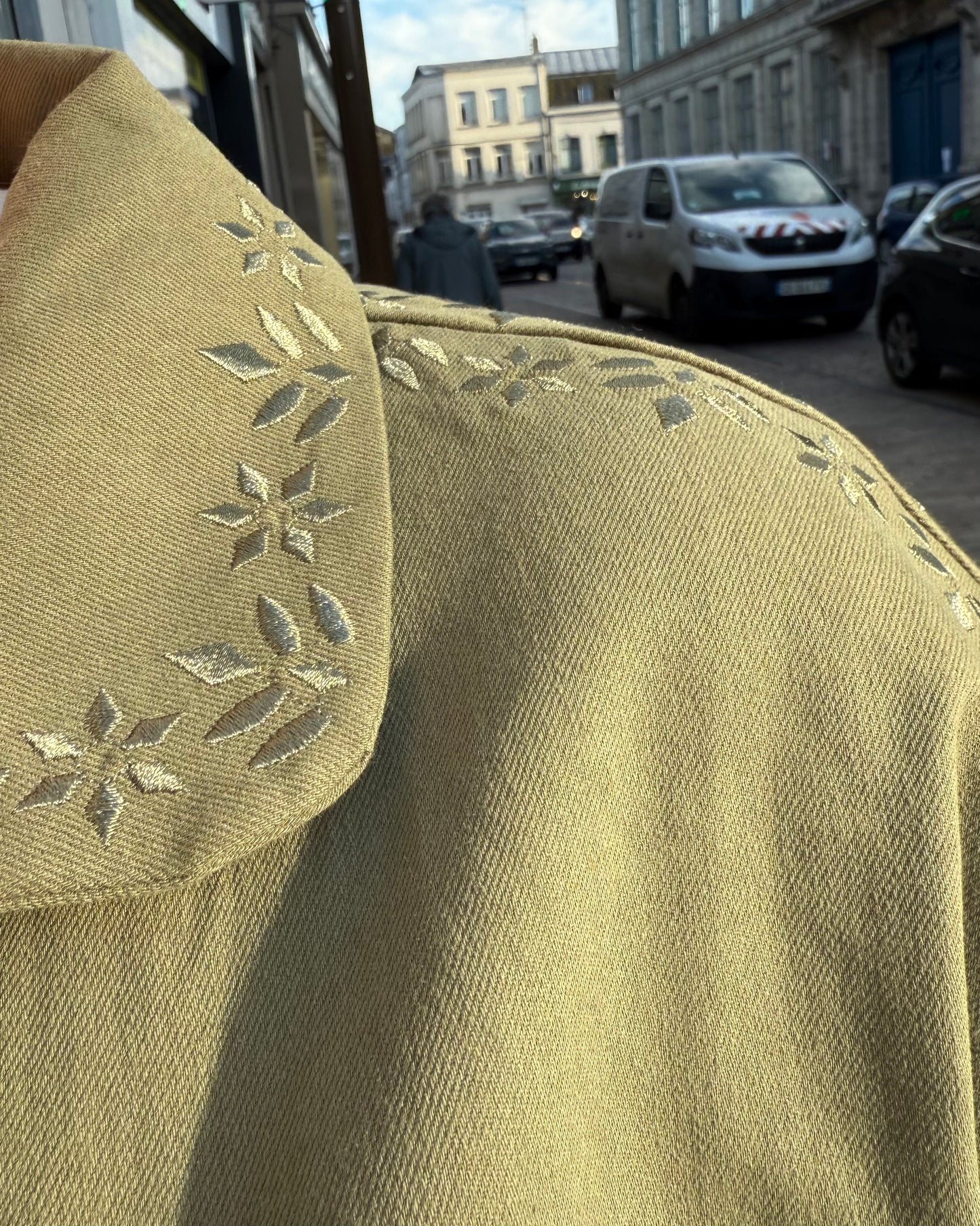 Veste jean kaki