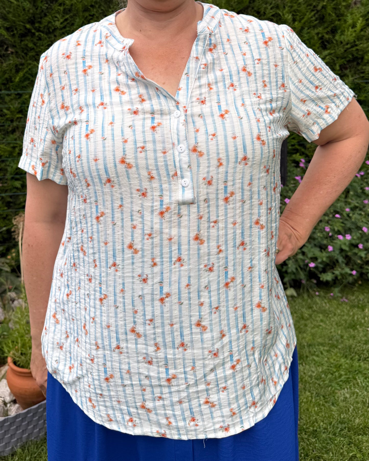 Blouse rayures bleu