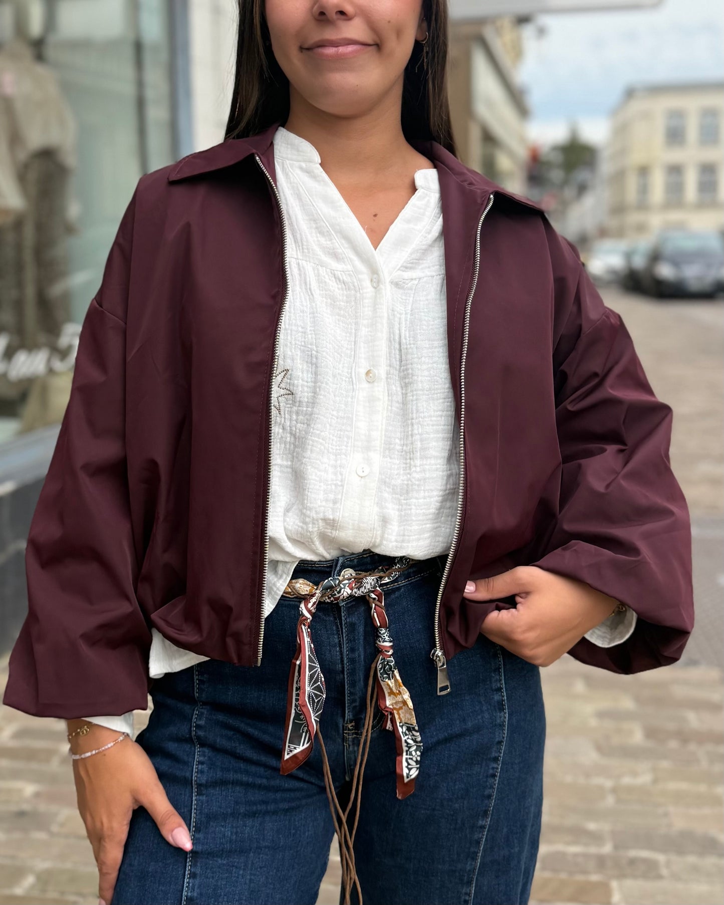 Bombers impermeable bordeau