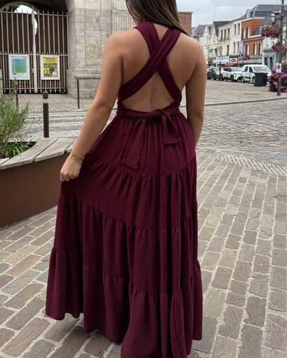 Robe Anya bordeaux