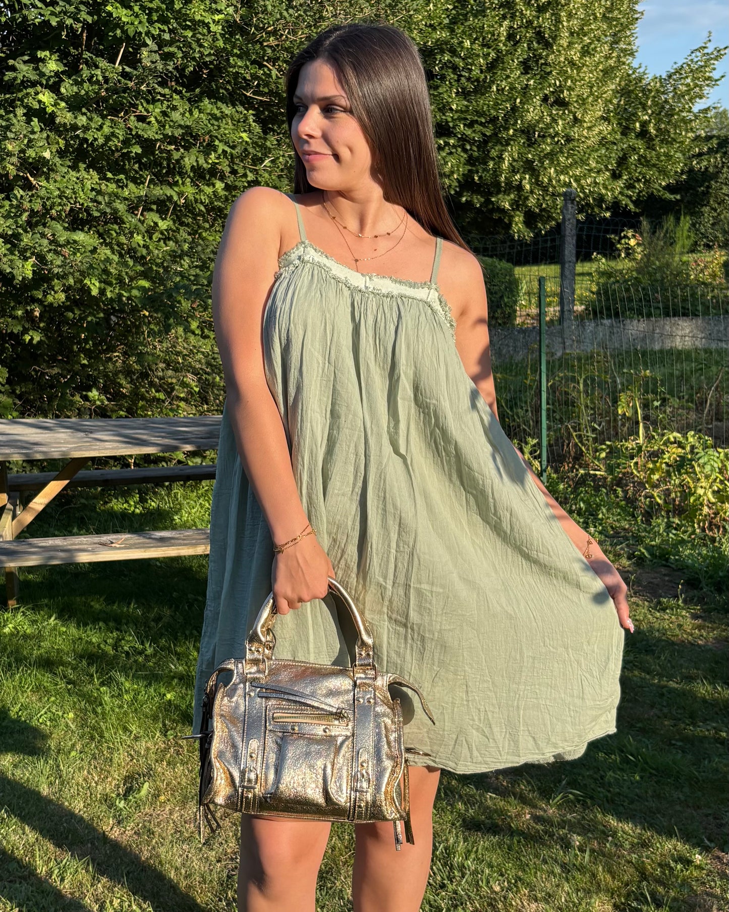 Robe Agathe kaki