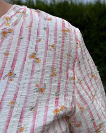 Blouse rayures rose