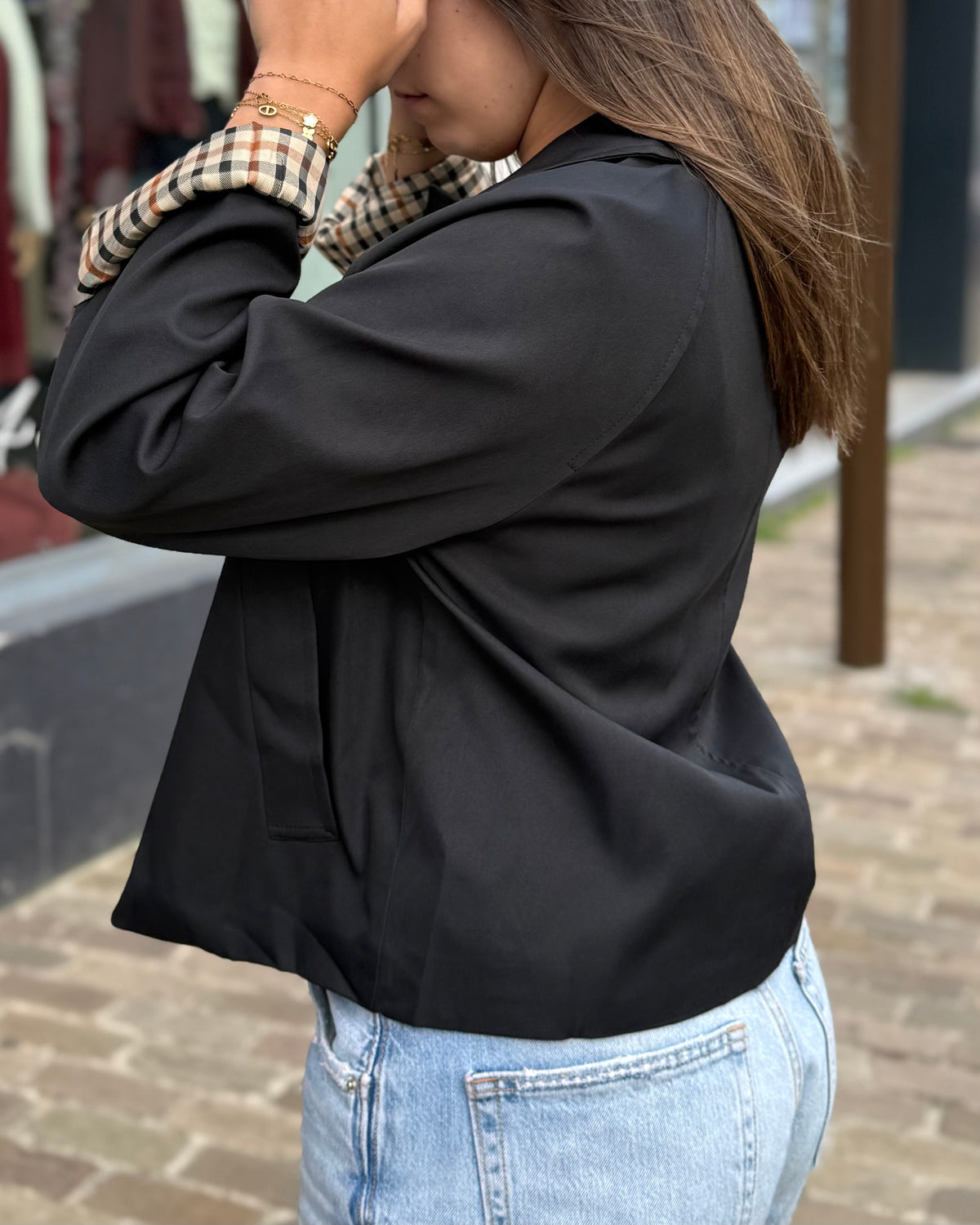 Trench court noir vichy