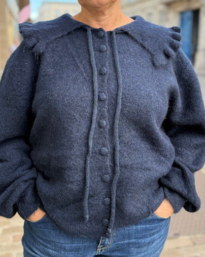 Pull grand col marine
