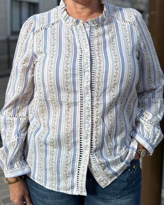 Chemise rayures bleu