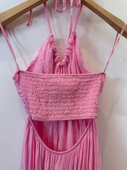 Robe dos nu rose