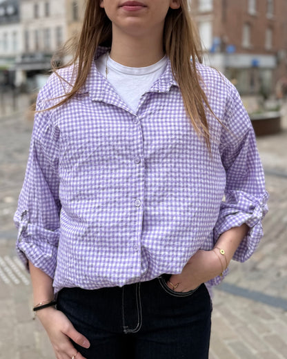 Chemise Vichy lila