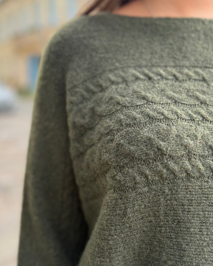 Pull col bateau kaki