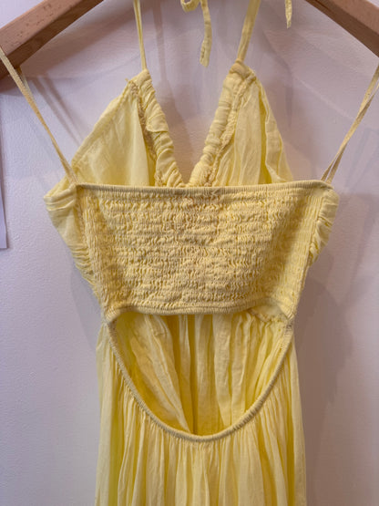 Robe dos nu jaune