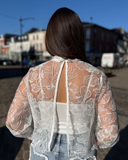 Haut dentelle Capucine blanc
