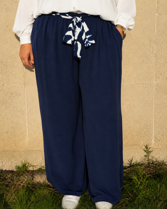 Pantalon Fiona marine CURVY