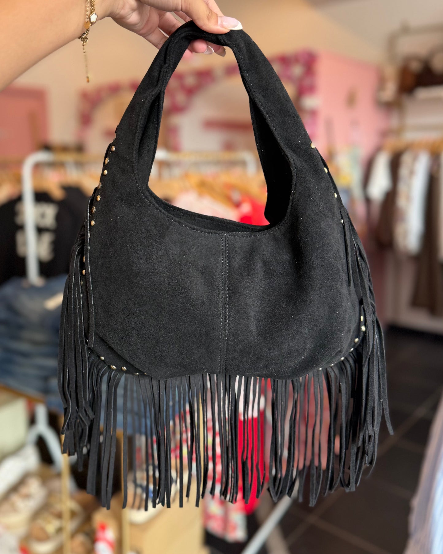 Sac franges noir