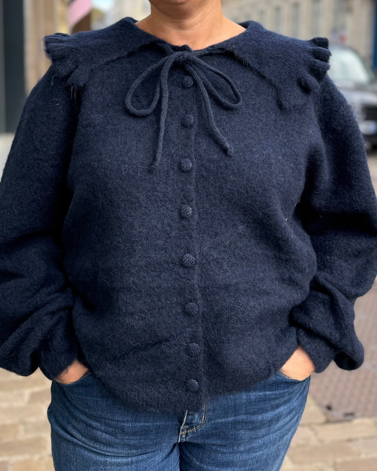 Pull grand col marine