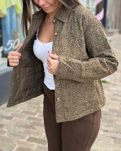 Veste matelassé kaki