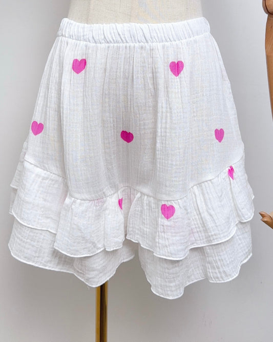 Jupe short Cassie rose