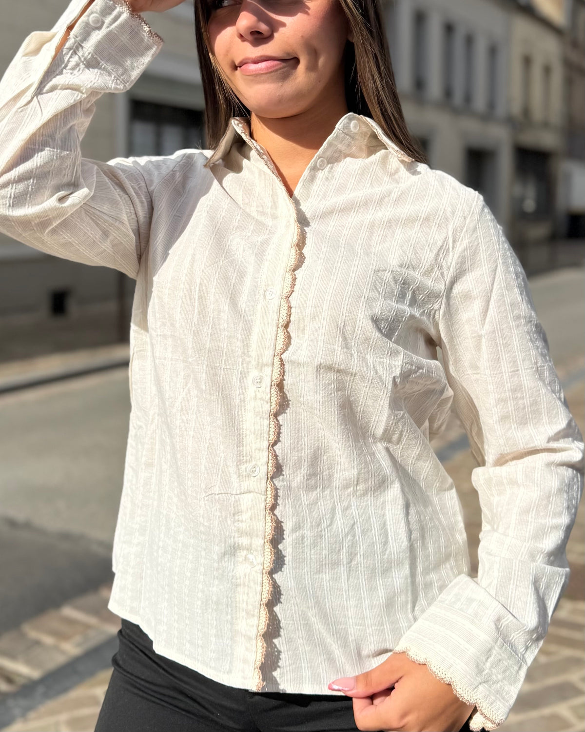 Chemise détails crochets