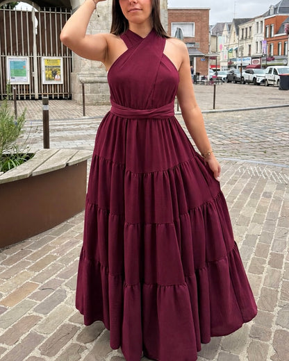 Robe Anya bordeaux