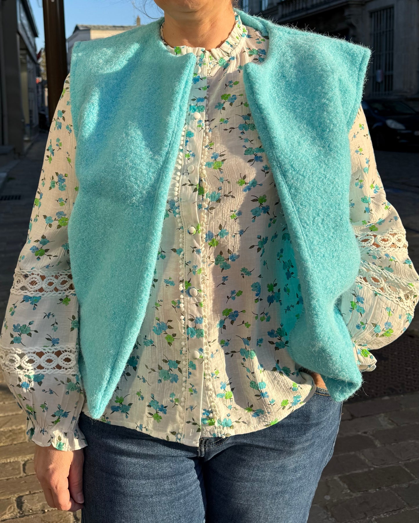 Chemise turquoise Lupita
