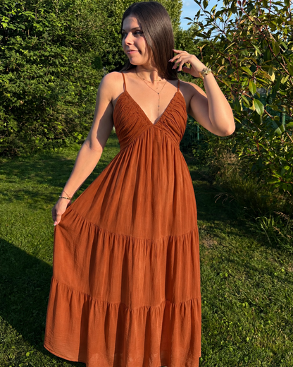 Robe dos nu rouille