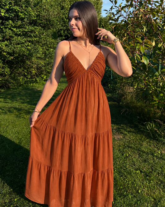 Robe dos nu rouille