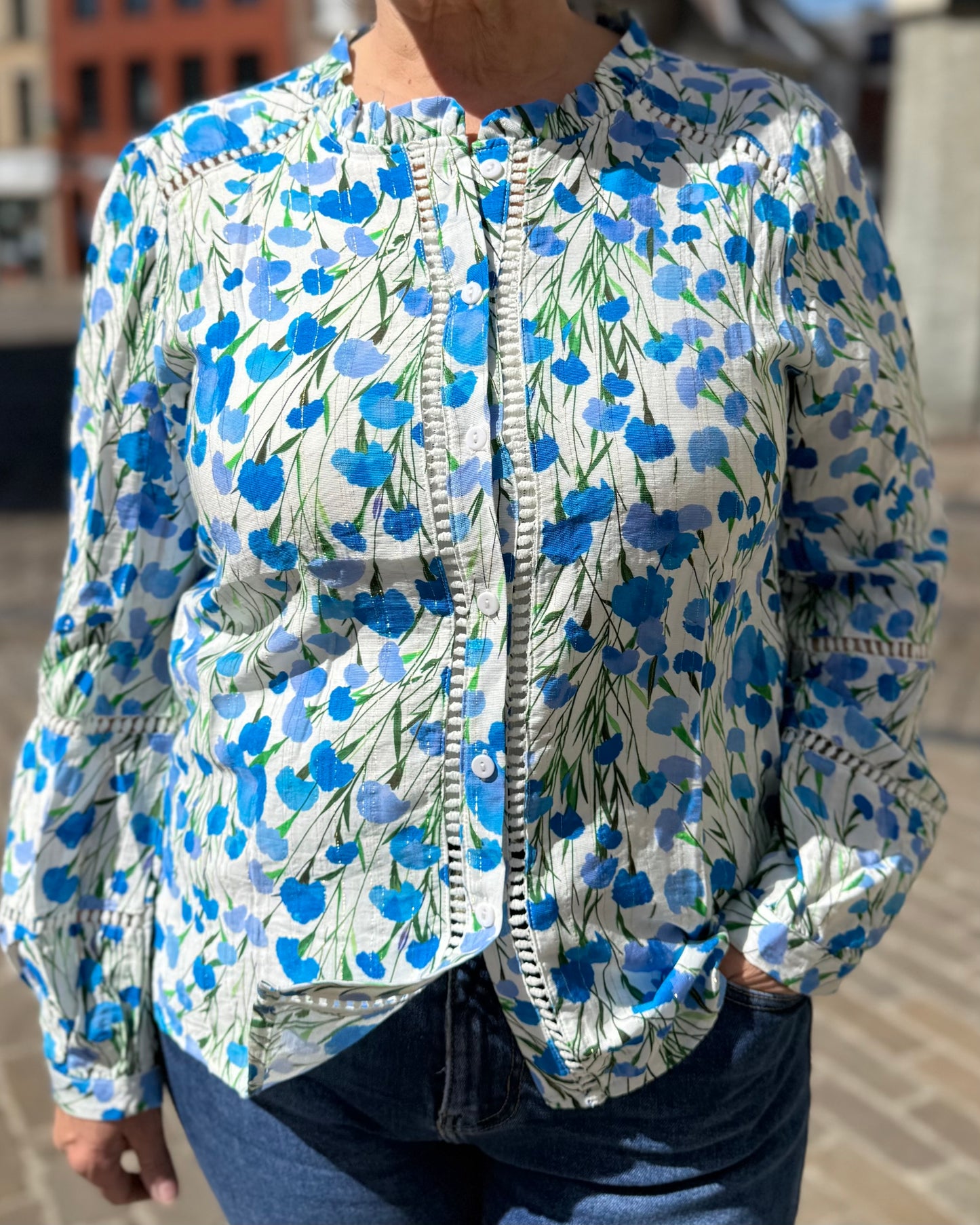 Chemise bleu curvy