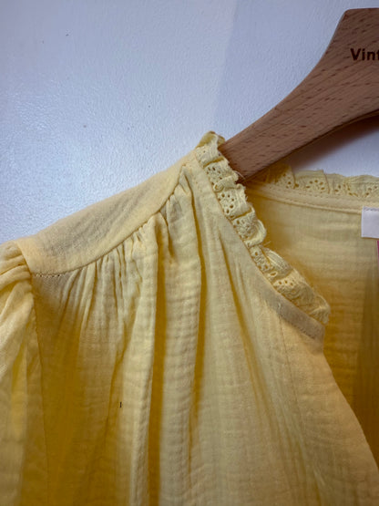 Chemise gaze de coton jaune