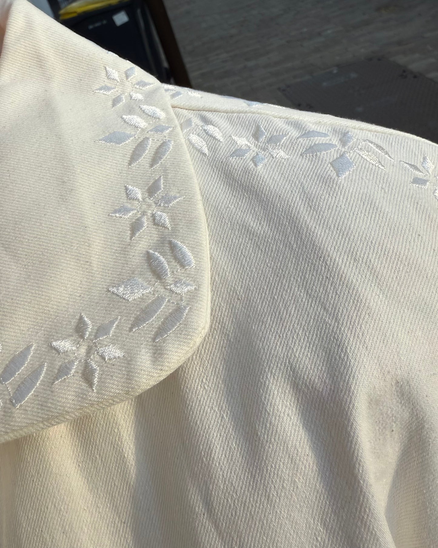Veste jean blanc